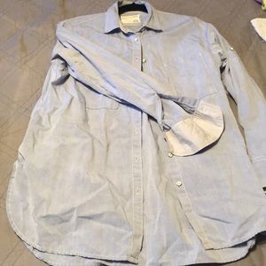 Blue Rag and Bone Boyfriend Blouse XS